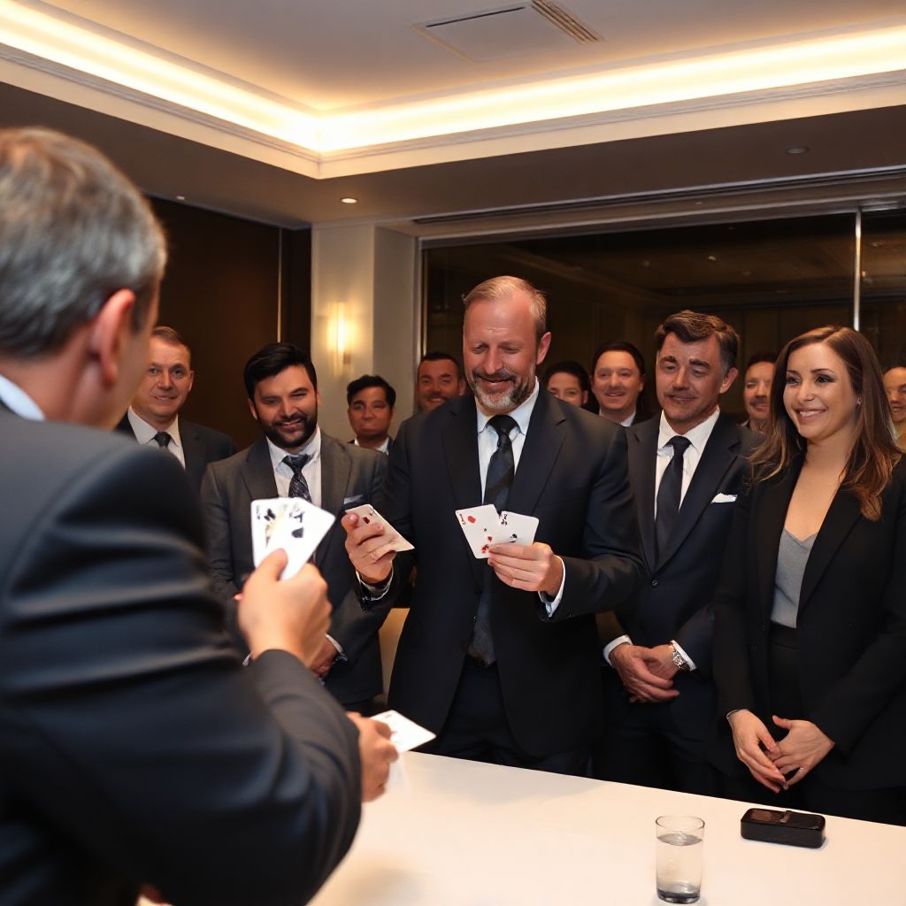 Magier bei einer Corporate-Veranstaltung